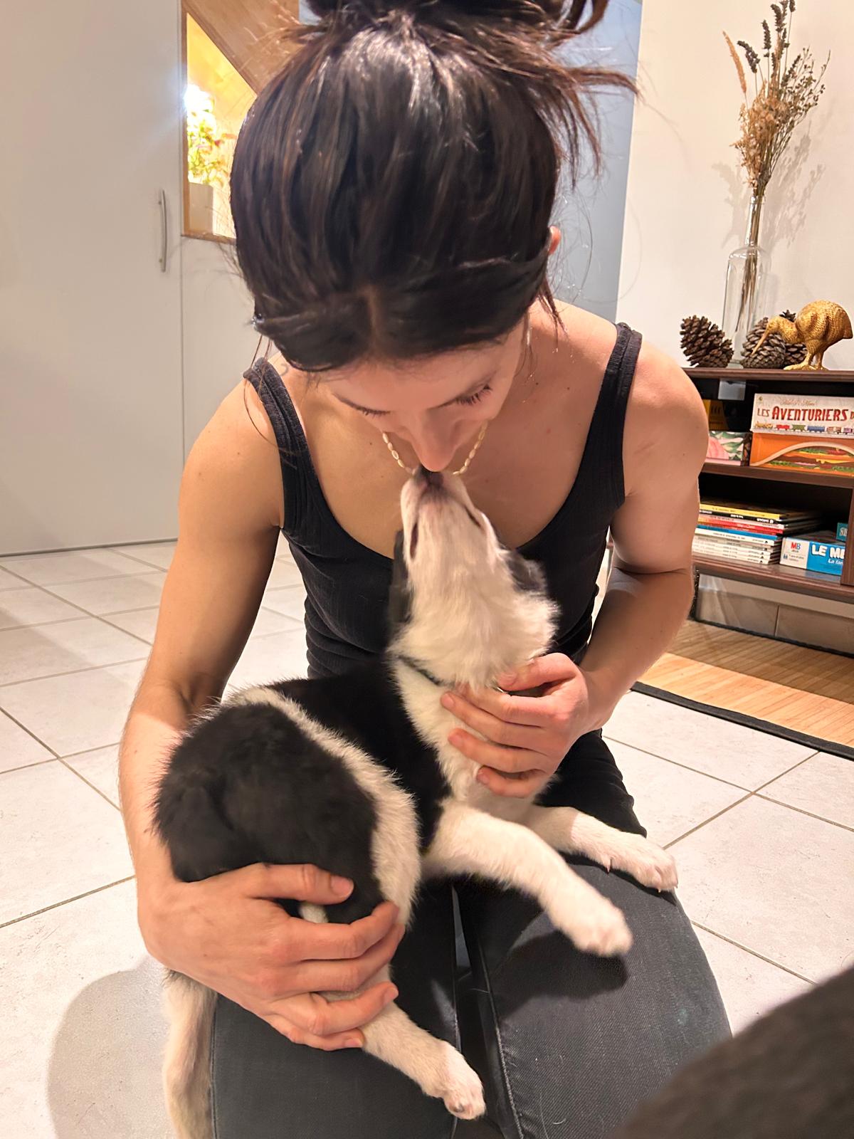 Delphine avec un chat